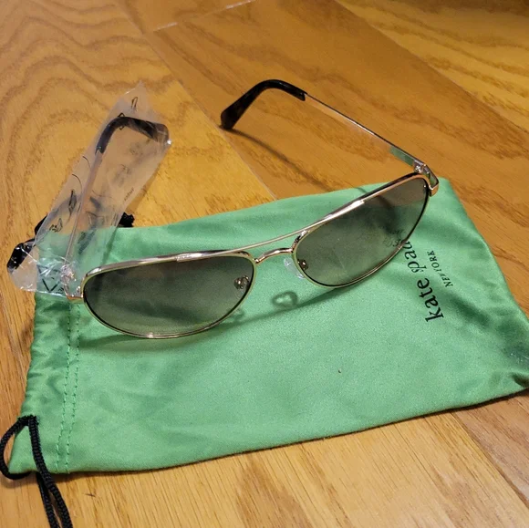 KATE SPADE Emmaline Aviator Gold Sunglasses - Picture 3 of 5